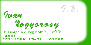 ivan mogyorosy business card